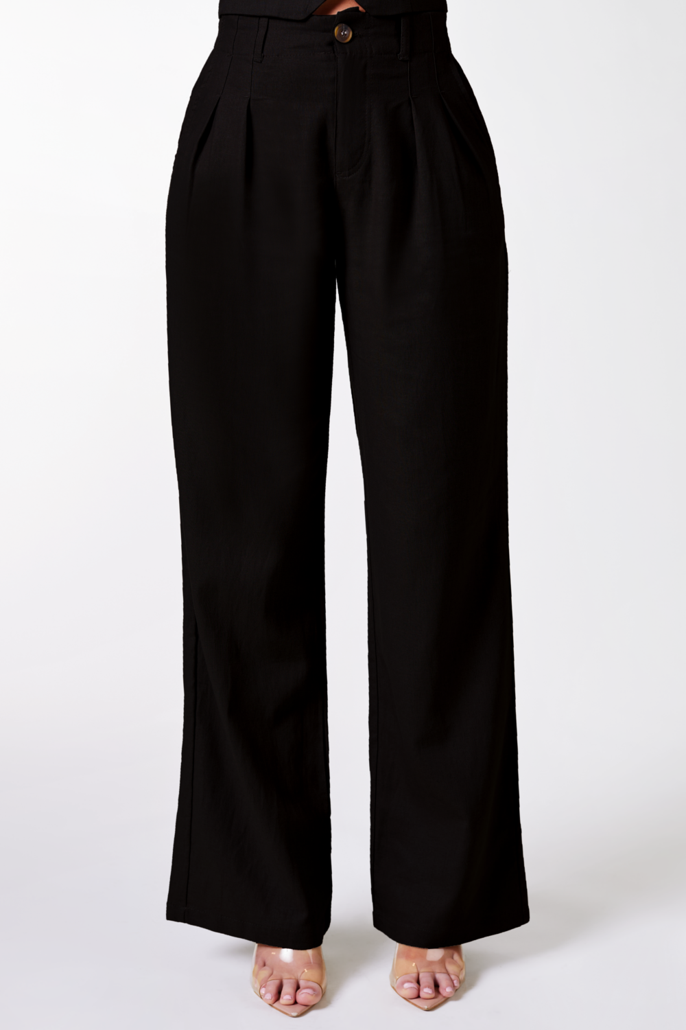 Kiva Black Linen Pants - Image 2