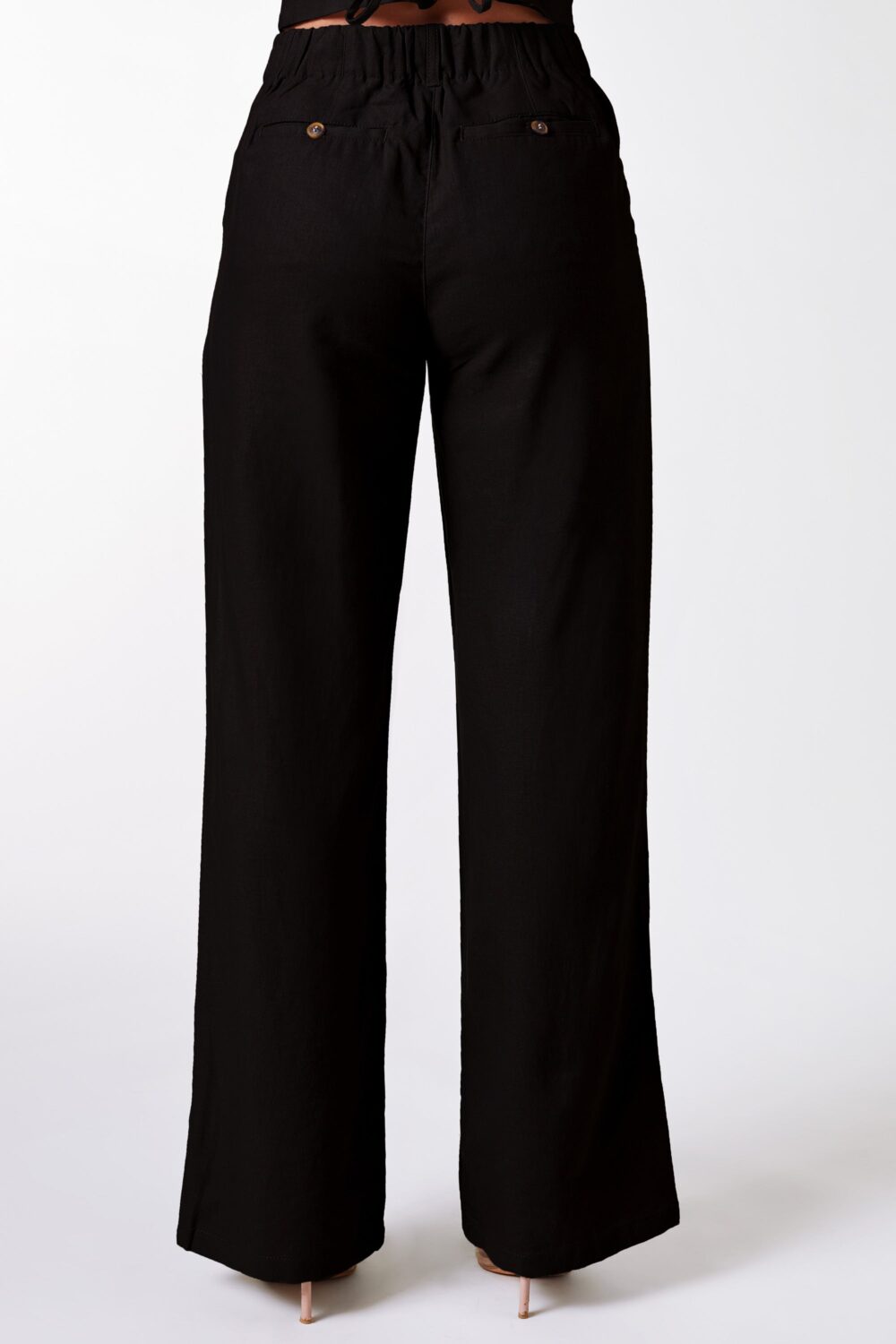 Kiva Black Linen Pants - Image 3