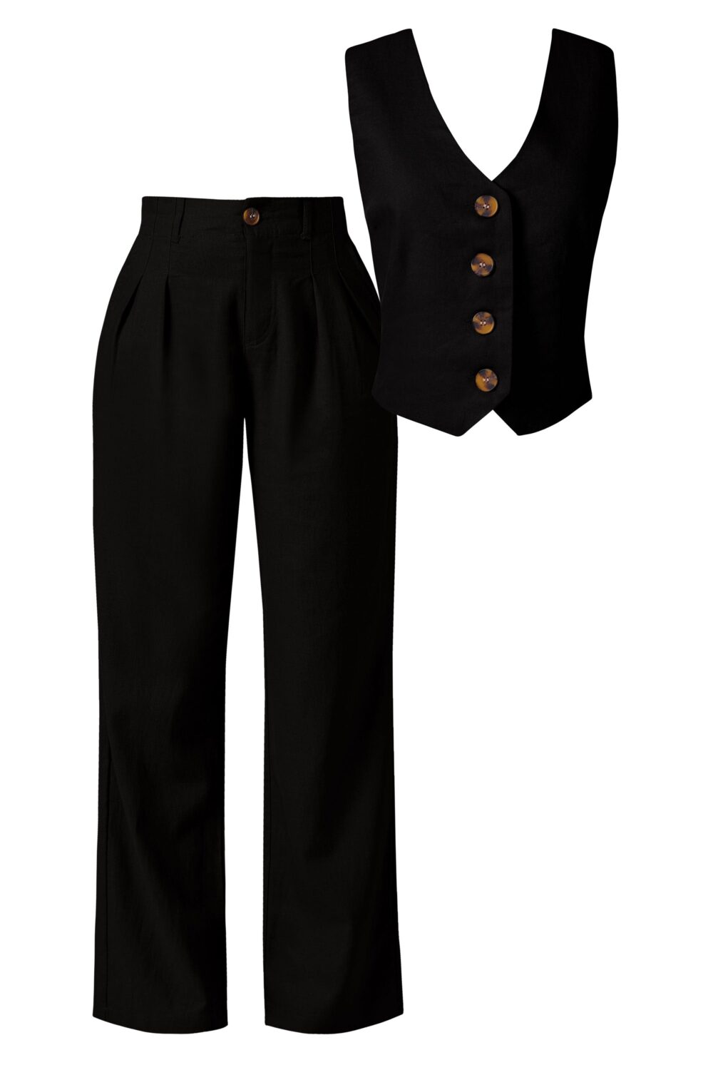 Kiva Black Linen Pants - Image 5