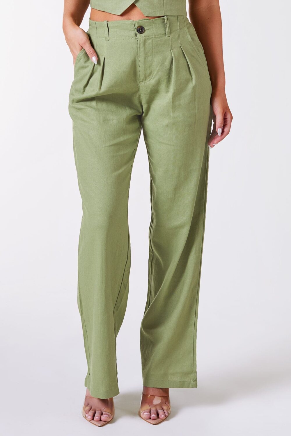 Kiva Sage Linen Pants - Image 2