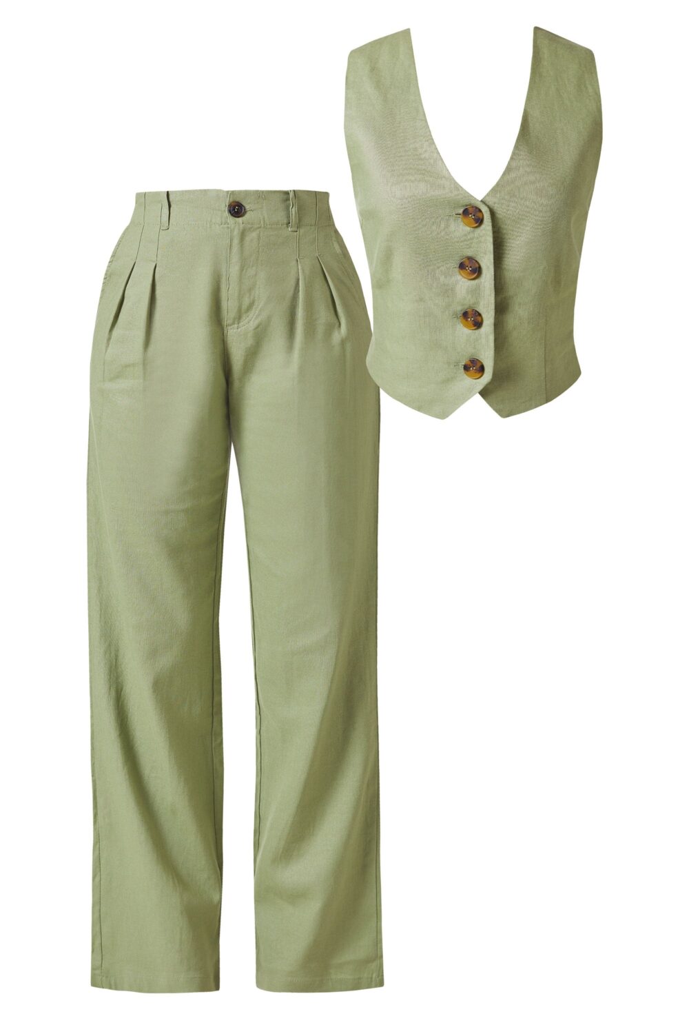 Kiva Sage Linen Pants - Image 4