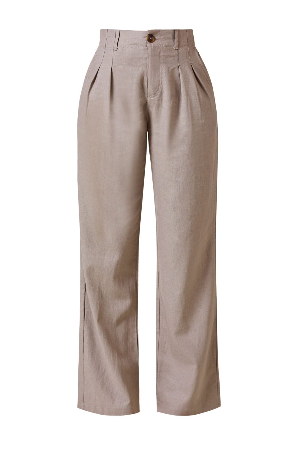 Kiva Taupe Linen Pants - Image 5